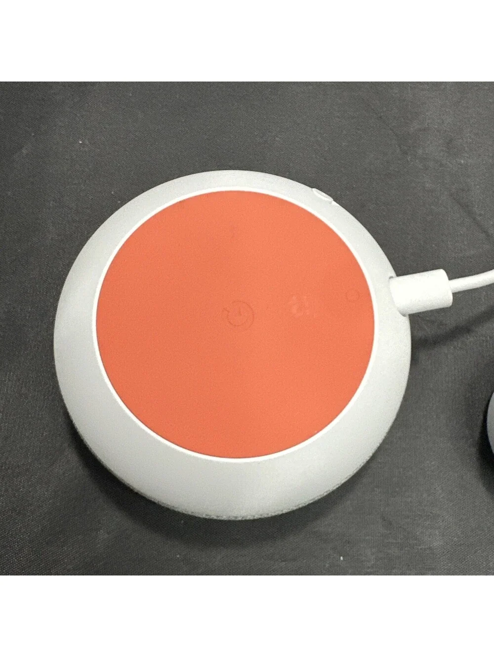 Google Home Mini Smart Speaker H0A 1st Gen w/ Power Adapter - Chalk